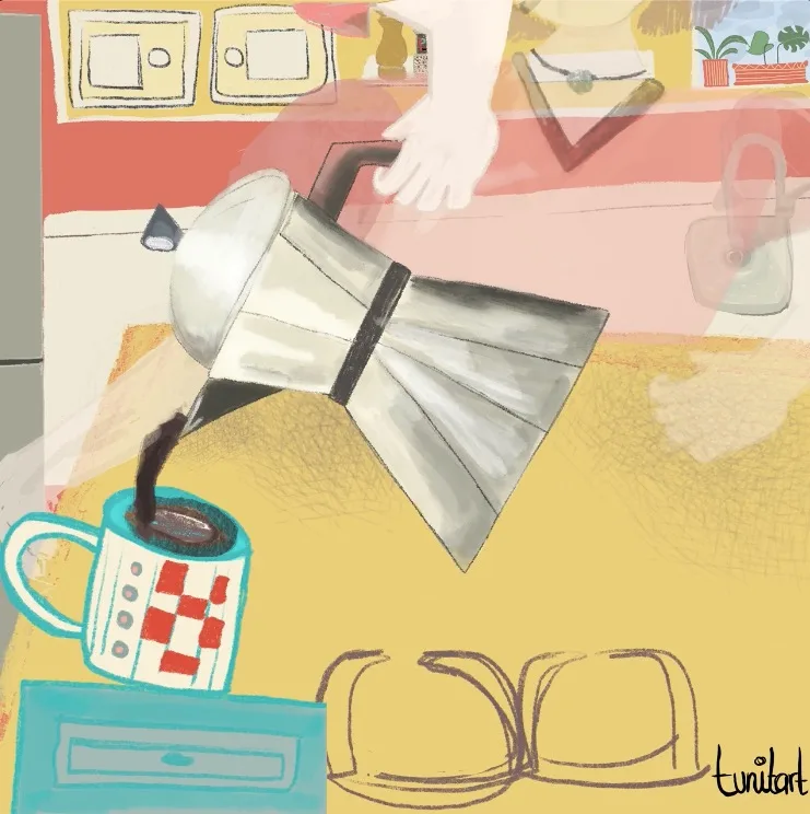 Margarita haciendo Café