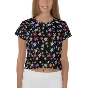 Camiseta corta de florecitas