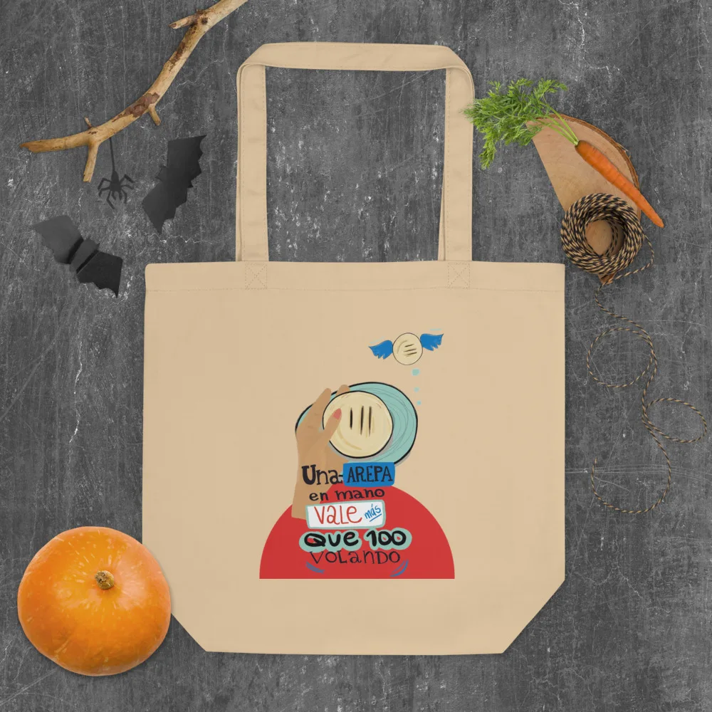 Ecobolsa ecológica Arepa en mano - Imagen 2