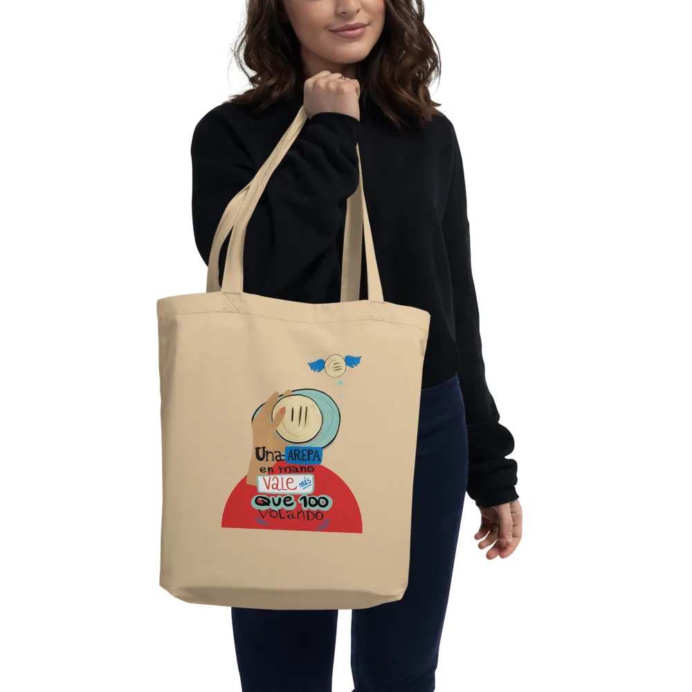 Ecobolsa ecológica Arepa en mano - Imagen 4