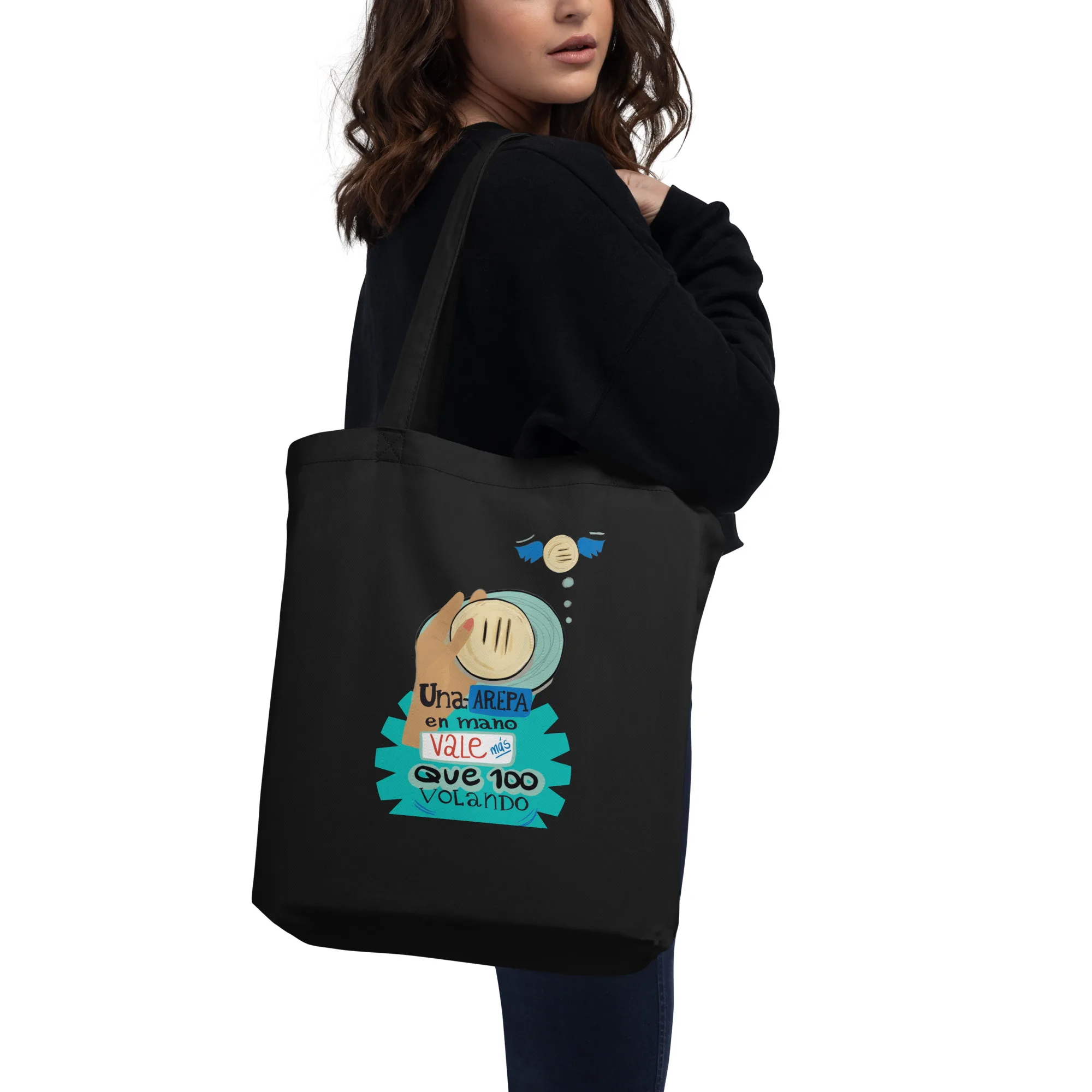 Ecobolsa ecológica Arepa en mano - Imagen 6