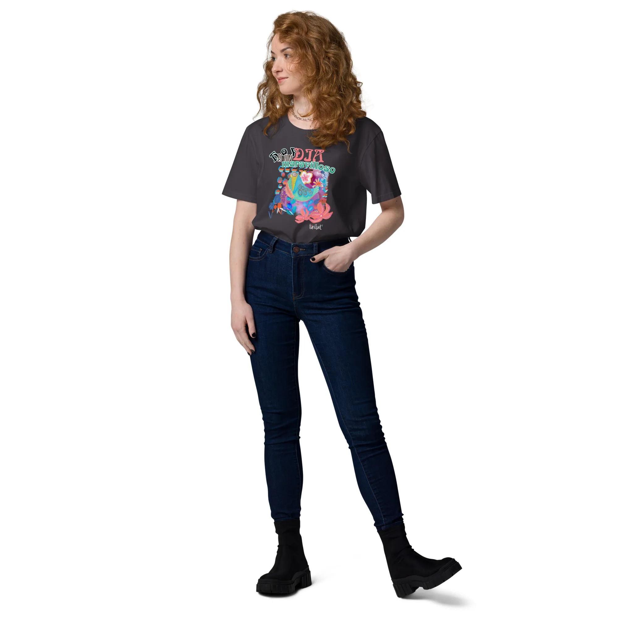 Camiseta de algodón orgánico unisex Día maravilloso - Imagen 11