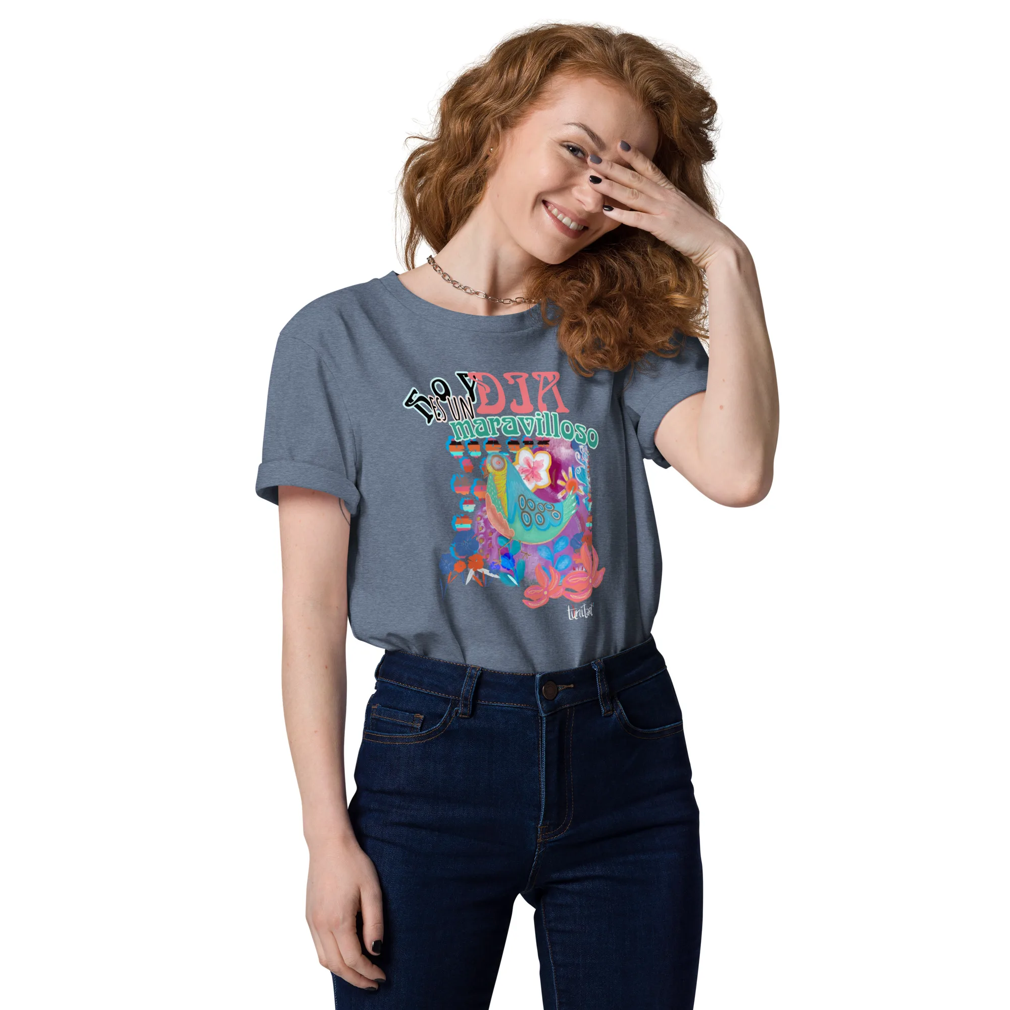 Camiseta de algodón orgánico unisex Día maravilloso - Imagen 14