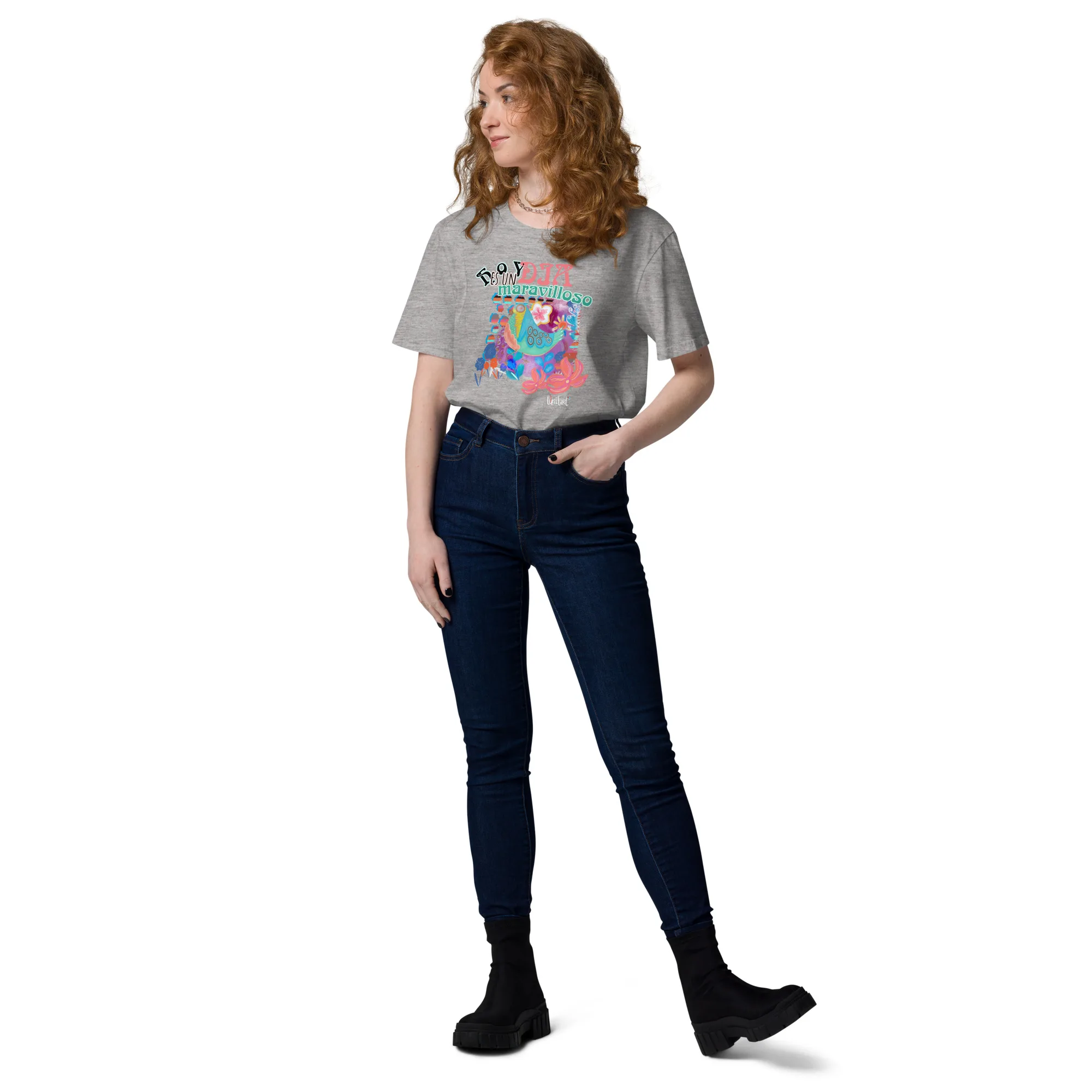 Camiseta de algodón orgánico unisex Día maravilloso - Imagen 19