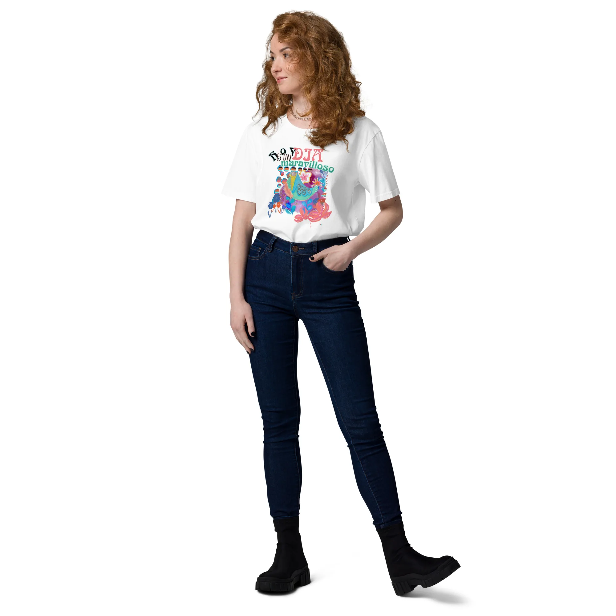 Camiseta de algodón orgánico unisex Día maravilloso - Imagen 20